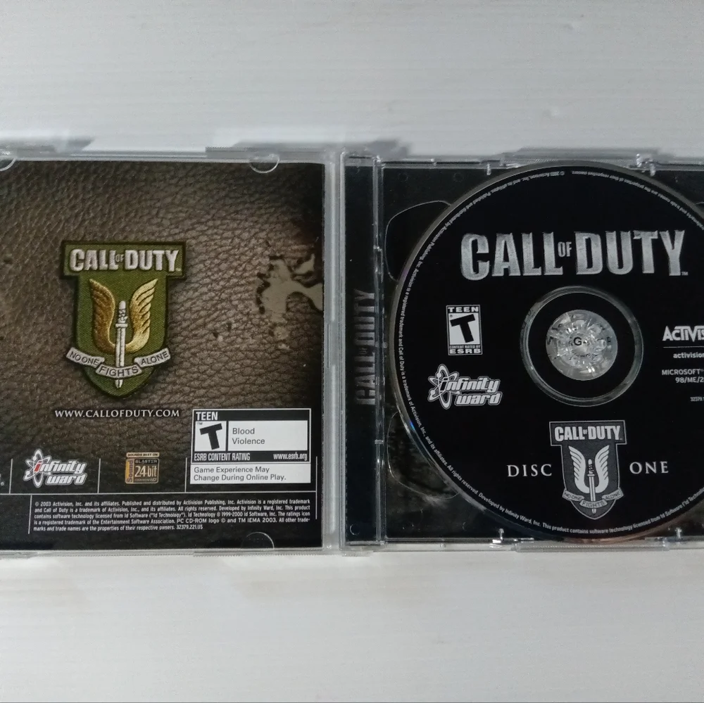 Call of Duty PC Computer Game 2003 InfinityWard Activision Two Discs